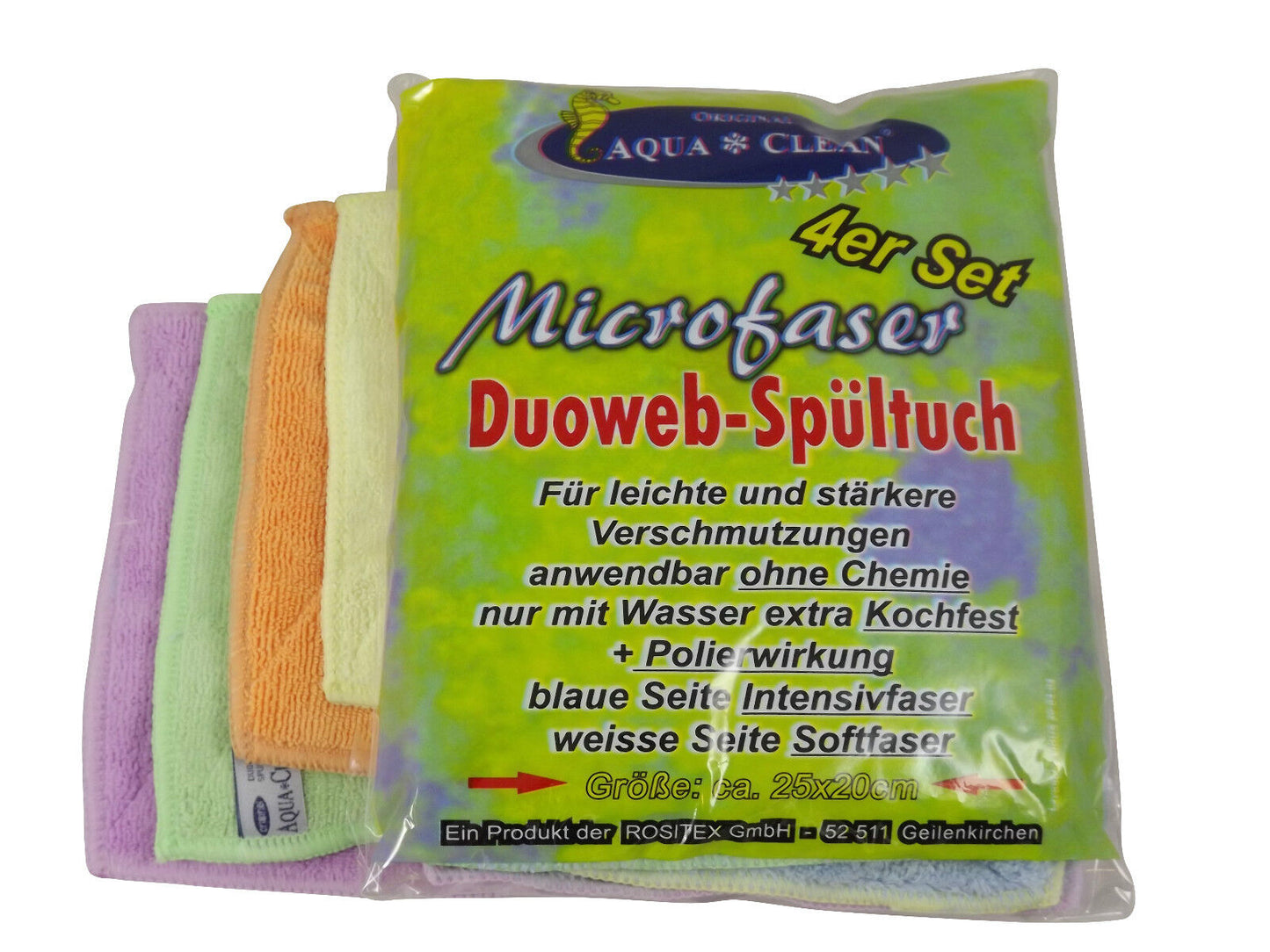 Aqua Clean Duoweb Spültücher 4er bunt dick und flauschig