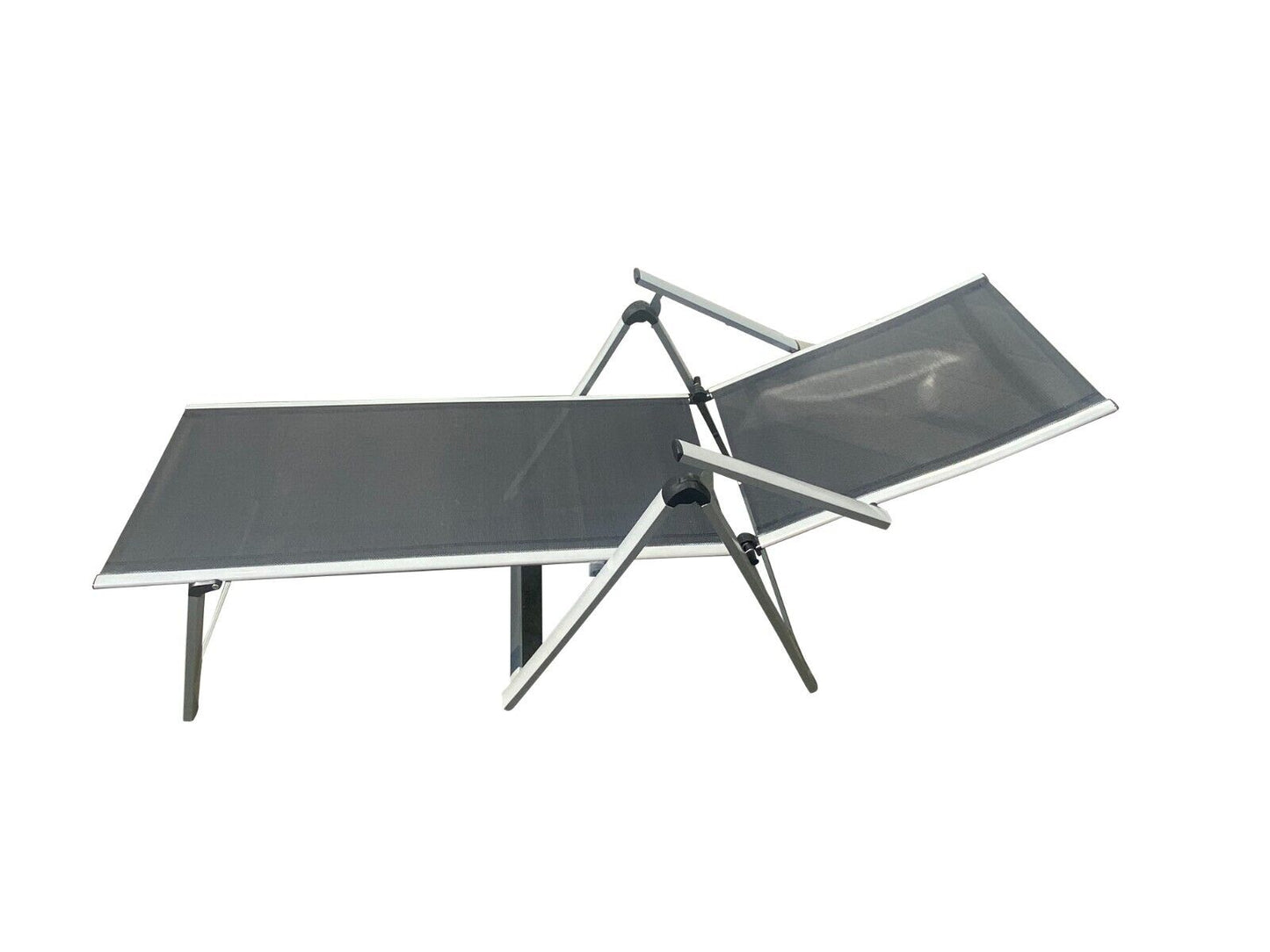 Gartenliege klappbar Alu Sonnenliege Gartenmöbel Camping ca. 140x105x70 cm