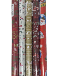 Geschenkpapier Weihnachten 5 Rollen Weihnachtspapier 2m x 0,7m oder 5m x 0,7m