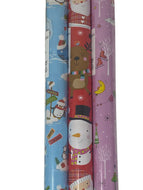 3 Rollen Kinder Weihnachtspapier, Geschenkpapier WEIHNACHTEN je 2m x 0,7m Präsen