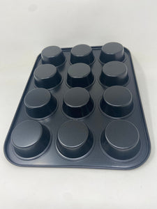 Backform Muffin 12er  ca. 35x26x3 cm antihaft Kuchenform schwarz