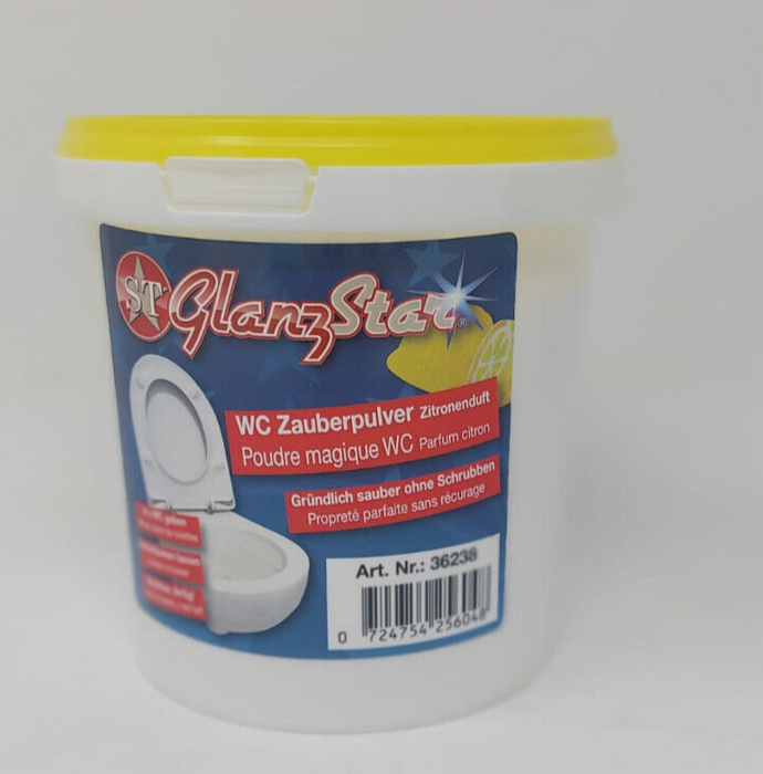 GlanzStar WC Power Pulver 1kg mit Zitronenduft