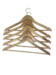 Holz Kleiderbügel mit Hosenstange Garderobenbügel 5 Stück Klassischer Bügel