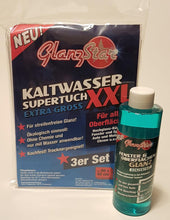 Laden Sie das Bild in den Galerie-Viewer, GlanzStar Kaltwassertuch XXL 3er Set mit Fenster und Oberflächenglanz 200ml - Blitzblank-Shop