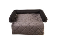 Hunde Sofa und Reisbett Camil schwarz/grau flexibel ca. 90x55x12 cm mit Schutz